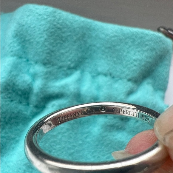 Tiffany & Co. Silver Band with Gemstone - Picture 2 of 2